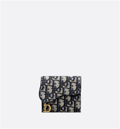 dior blue oblique jacquard|saddle wallet pouch dior.